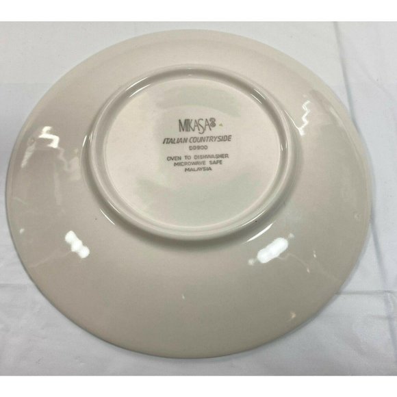 Mikasa Italian Countryside Saucer DD900 White Stoneware Dishwasher Safe 6.25" - Picture 2 of 5